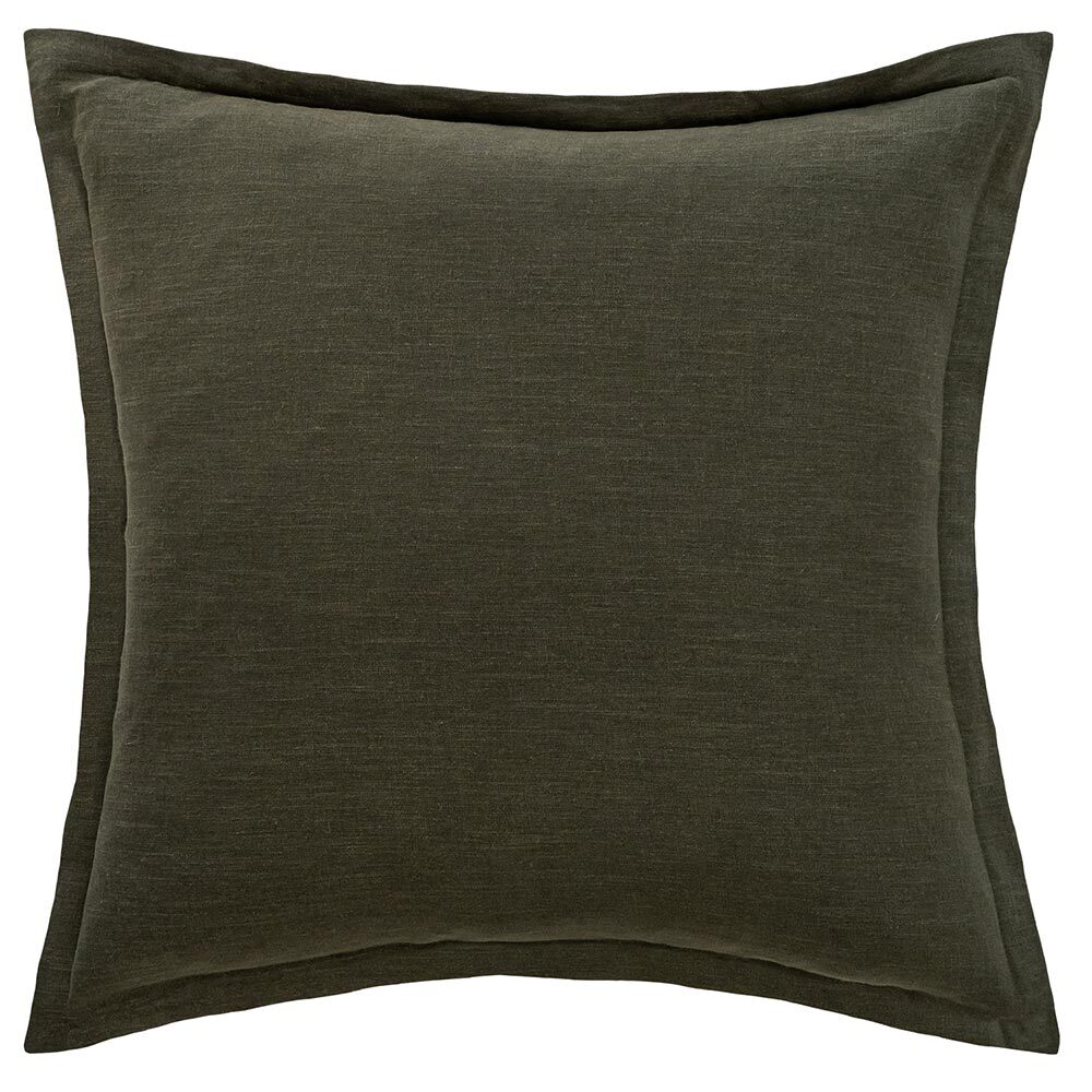Blair Khaki Green Linen Cushion - 50x50cm