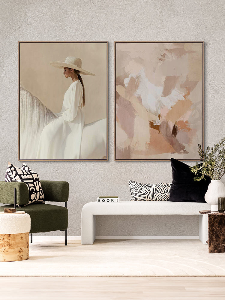 Untroubled - Oak Box Frame Canvas - 90x120 - Dual Strung