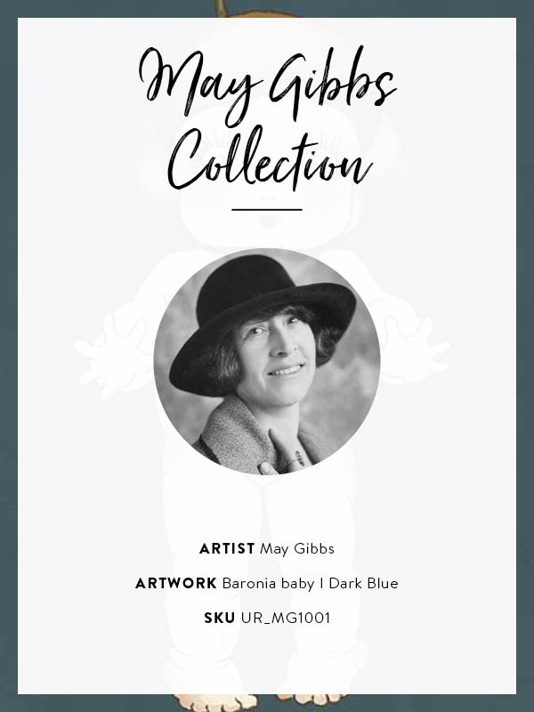 Boronia Baby I Dark Blue Framed Art Print