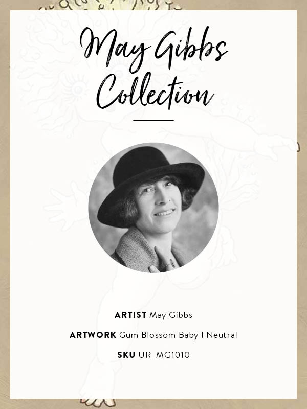 Gum Blossom Baby I Neutral Canvas Art Print