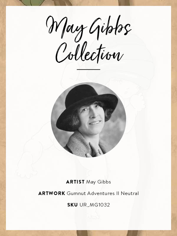 Gumnut Adventures II Neutral Canvas Art Print