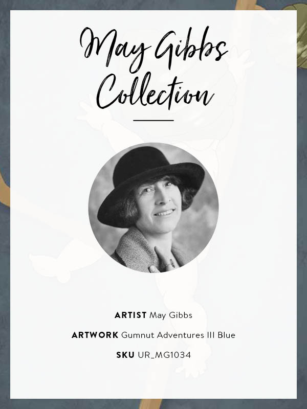 Gumnut Adventures III Blue Canvas Art Print