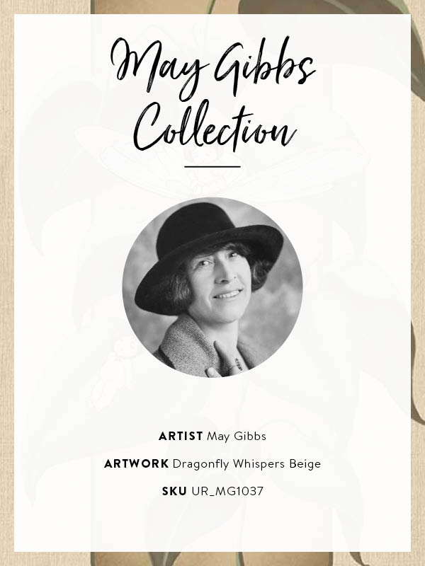 Dragonfly Whispers Beige Framed Art Print