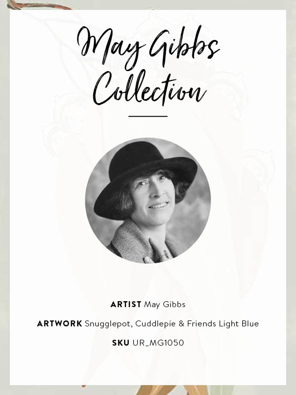 Snugglepot, Cuddlepie & Friends Light Blue Canvas Art Print