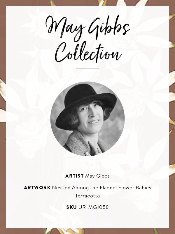 Nestled Among the Flannel Flower Babies Terracotta Framed Art Print