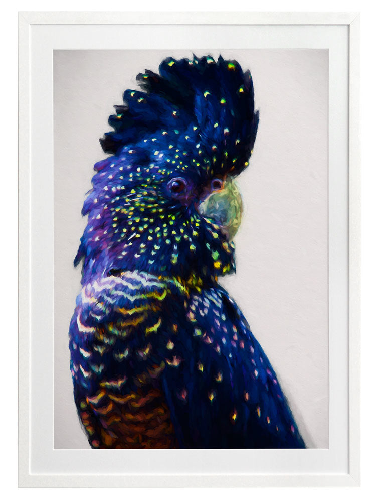 Black and Gold Right Framed Art Print