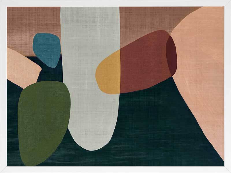 Stacking Stones I Framed Art Print