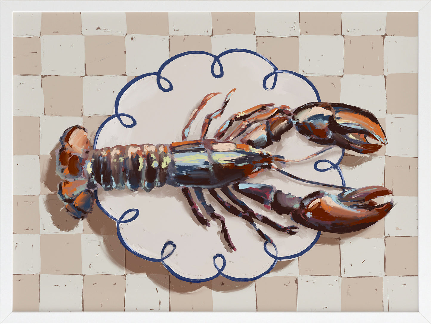 Alfresco Dinner Red Framed Art Print