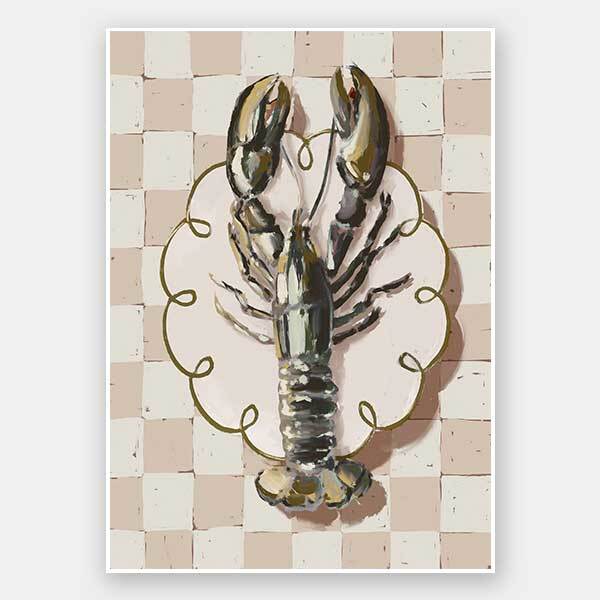 Alfresco Dinner Neutral Unframed Art Print