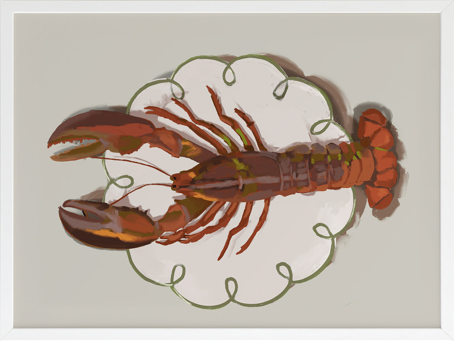 Freshwater Beige Framed Art Print