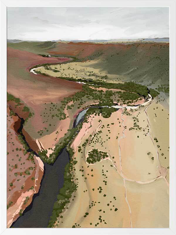 Where The River Runs Framed Art Print