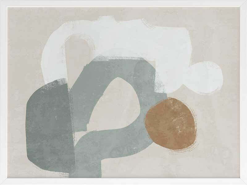 At Ease Light Teal Framed Art Print