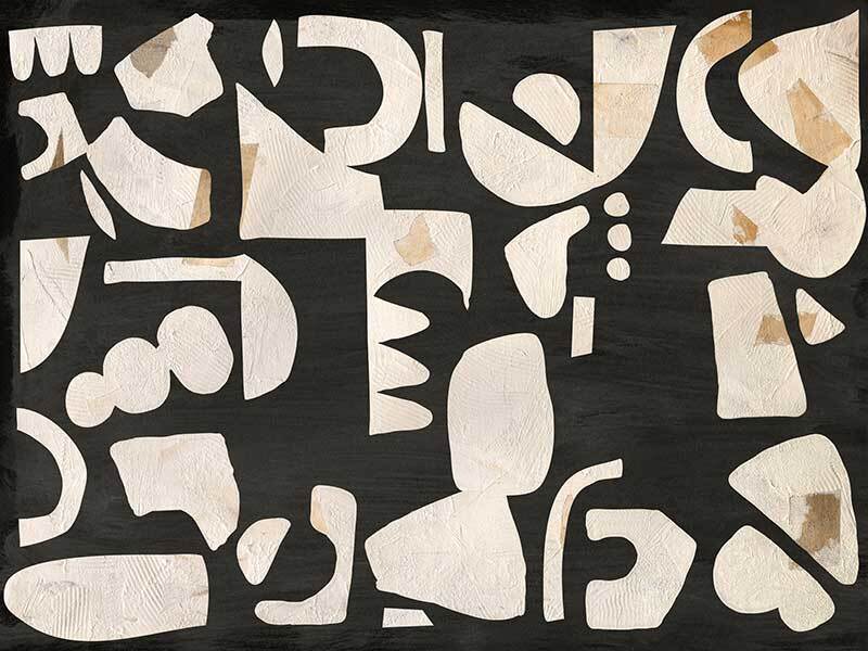 Embracing Asymmetry Black I Canvas Art Print