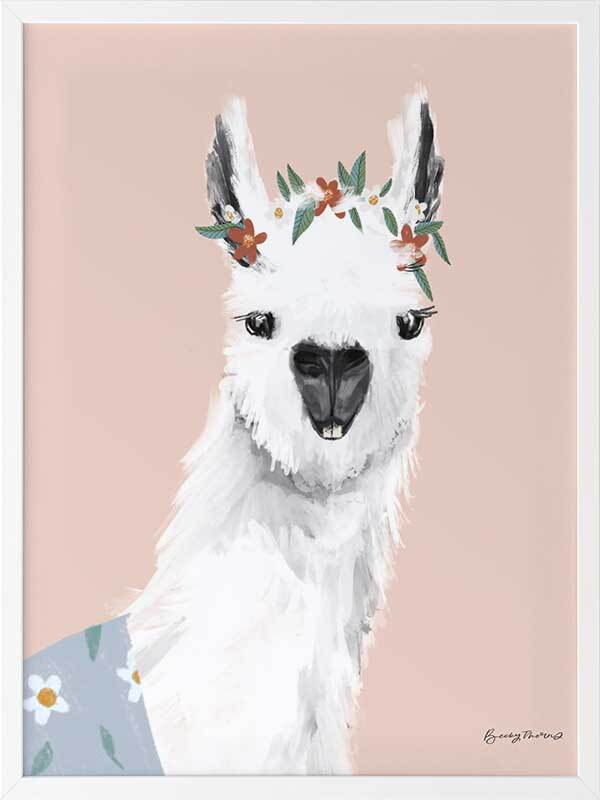 Delightful Alpaca Framed Art Print