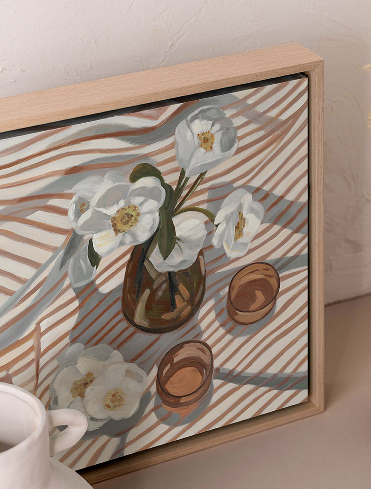 Never a Fleeting Moment - Oak Box Frame Canvas - 30x30