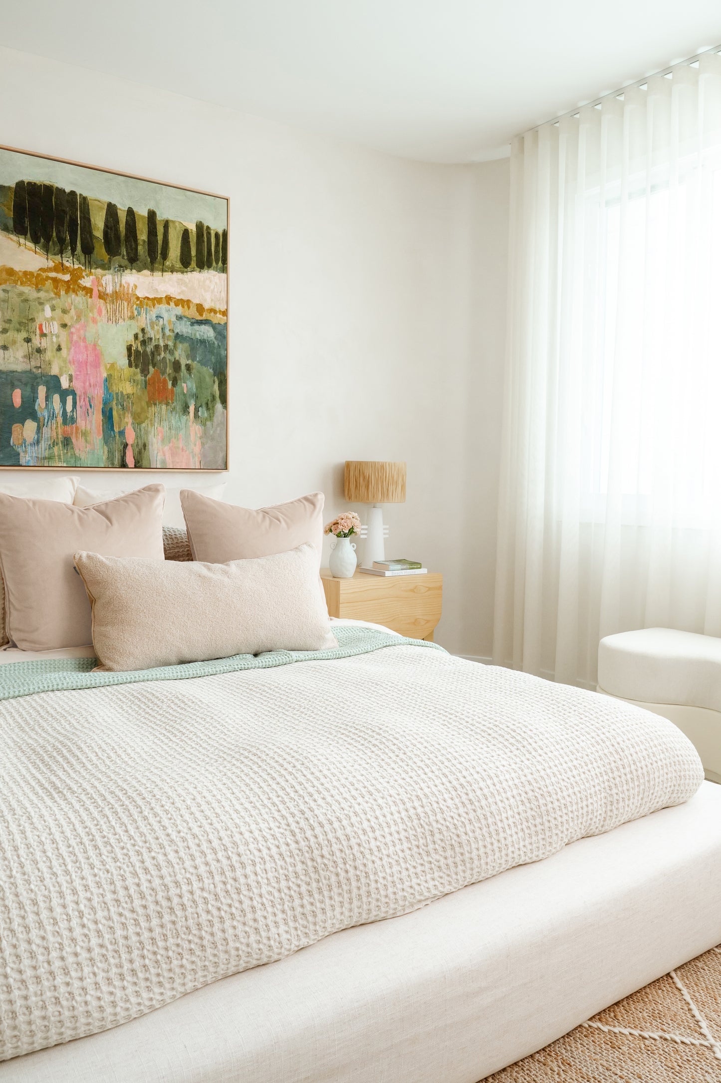 Finding Your Way III - Oak Box Frame Canvas - 90x90