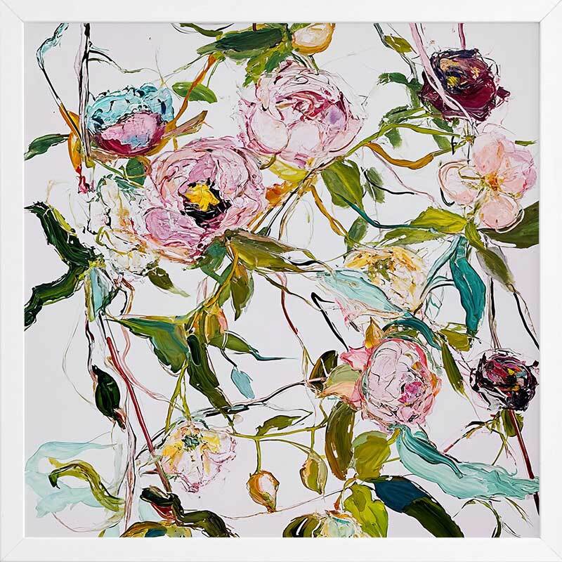 A Rosy Affair I Framed Art Print