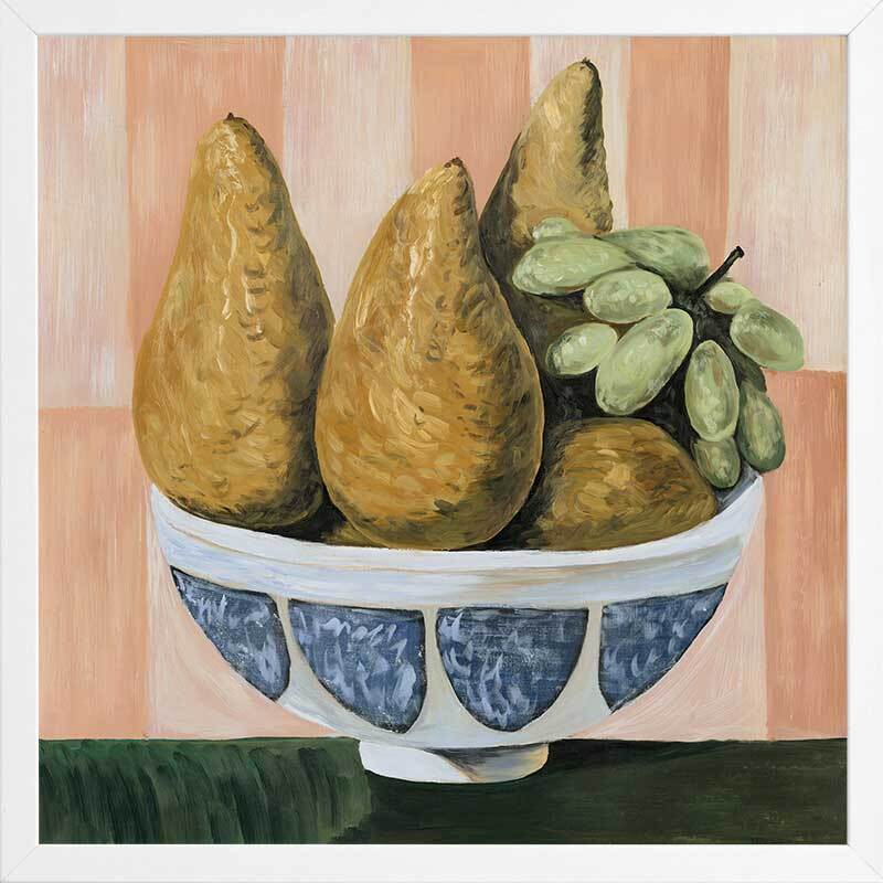 Pears & Grapes Framed Art Print