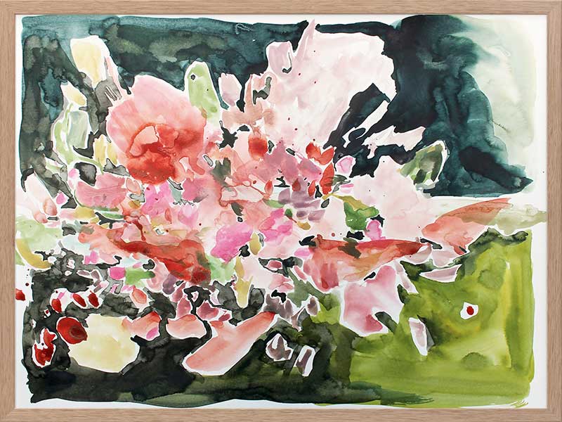 Merci Bouquet Poster Framed Art Print