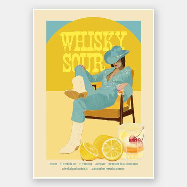 Whisky Sour Unframed Art Print