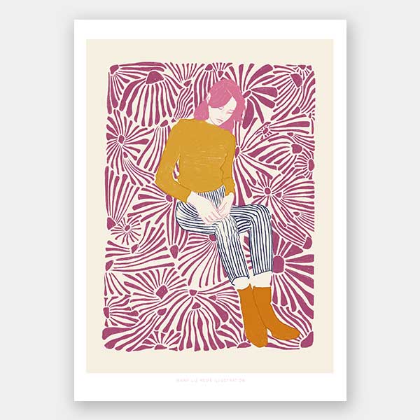 Dazed Portrait III Unframed Art Print