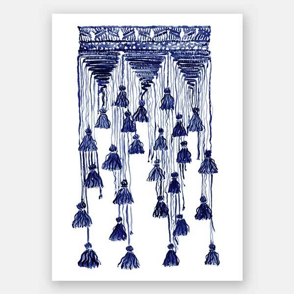 Free Spirit Indigo Unframed Art Print