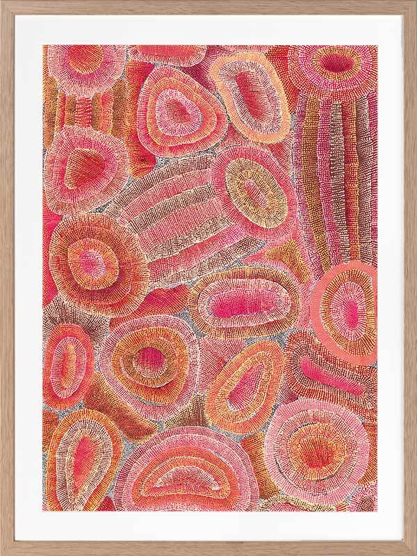 Ngapa Jukurrpa IV Blue Framed Art Print