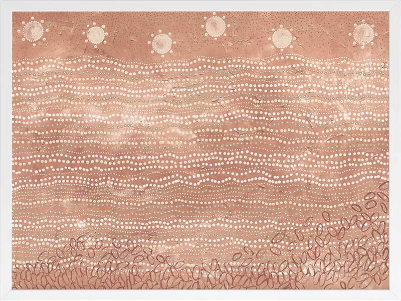 Wubunginya Peach Framed Art Print