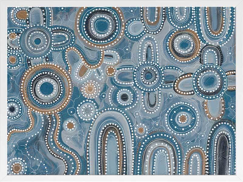 Yinaagang Blue Framed Art Print