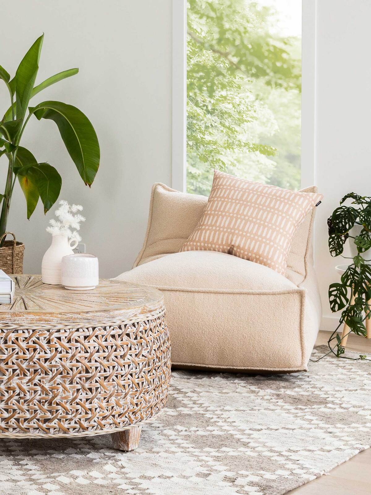 Vanilla Cream Bean Bag Lounger | Lifestyle