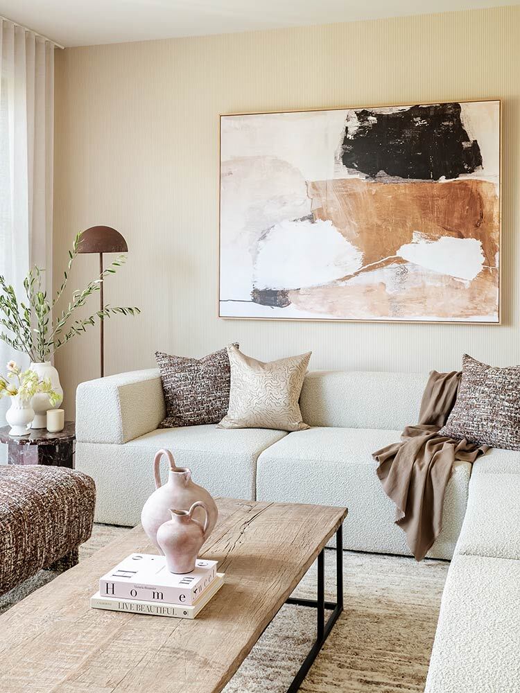 Sable Square Neutral Cushion - 50X50cm | Lifestyle