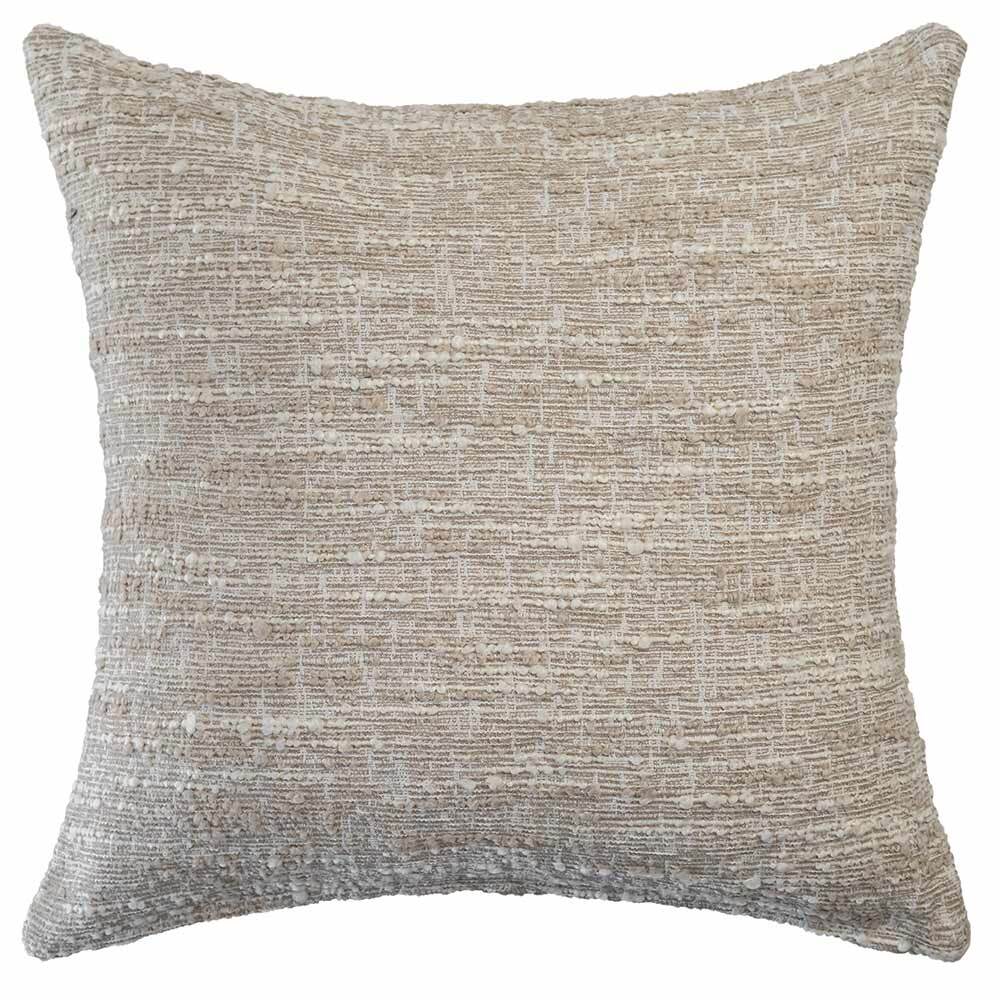 The Urban Road Dune Square Neutral Cushion (50x50cm) features a textured, woven beige and light brown cover, offering a simple design that elevates any interior or home decor.