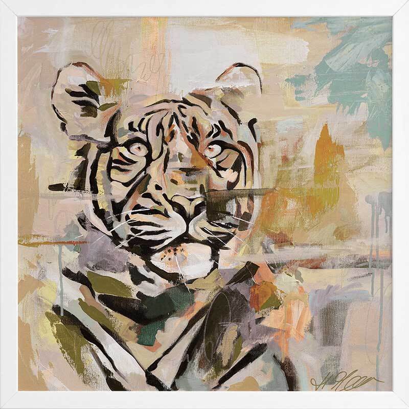 Retrospect Mustard Framed Art Print