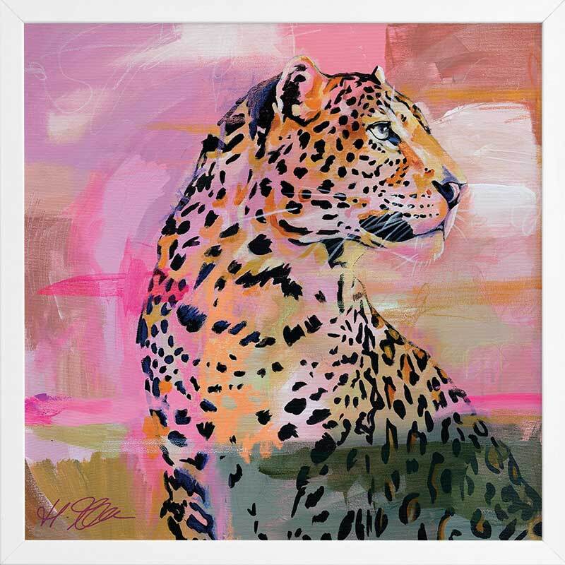 Reminiscent Bright Pink Framed Art Print