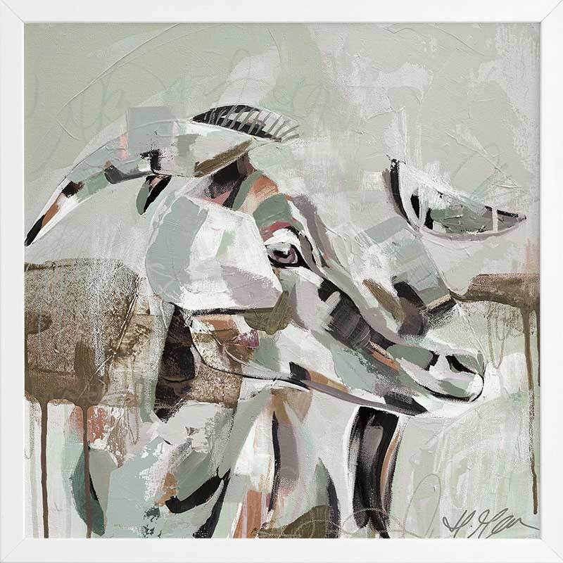 Out Of The Woods Muted Green Framed Art Print