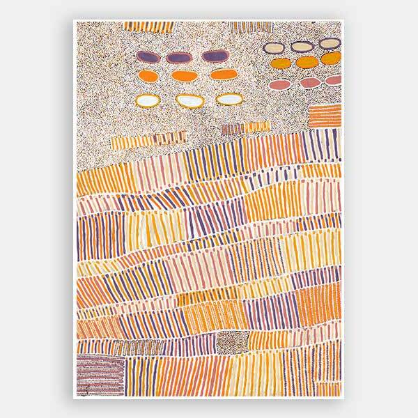Lupul Jukurrpa Orange Unframed Art Print