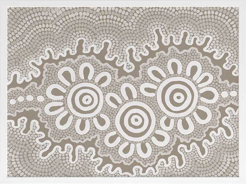 Small Gatherings Grey Framed Art Print