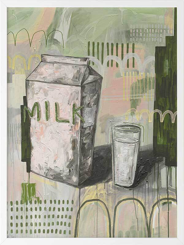 Milk Carton Green Framed Art Print