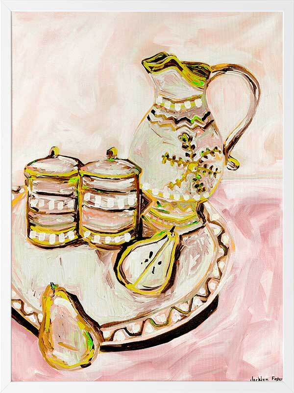 Still Life Tea Party Multicolour Framed Art Print