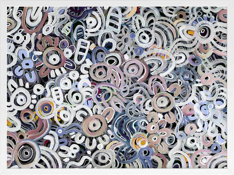 Connectedness Blue Framed Art Print