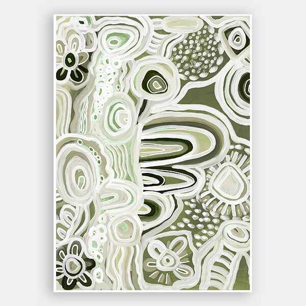 River Country Green Unframed Art Print