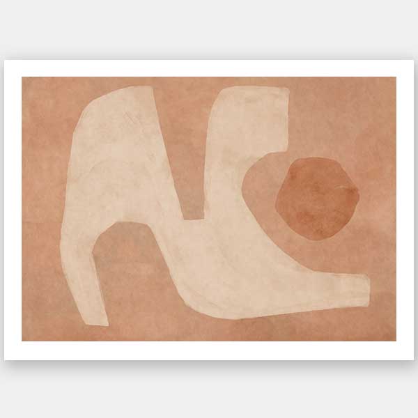 Wall art from the Tim Neve collection by Urban Road, featuring soft organic curves in cream and brown with layered abstract patterns.