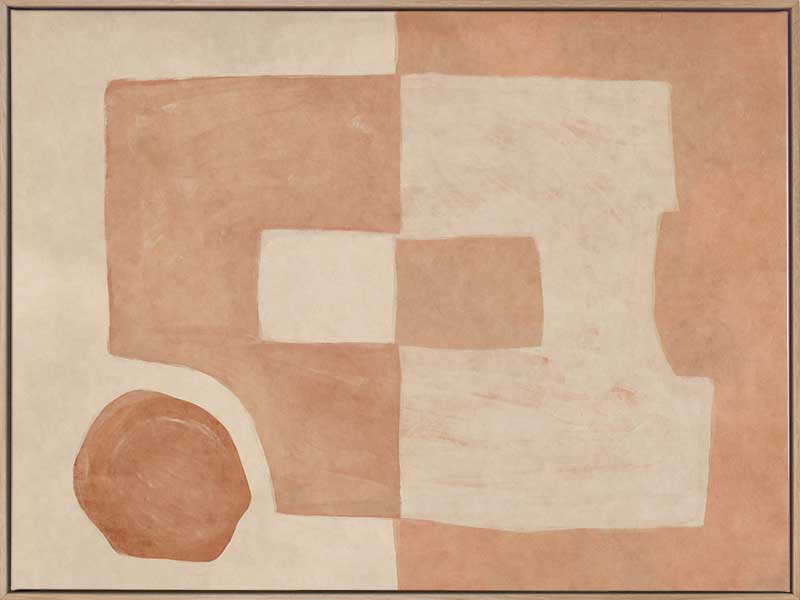 Wall art from the Tim Neve collection by Urban Road, showcasing bold black and brown patterns with sculptural forms.