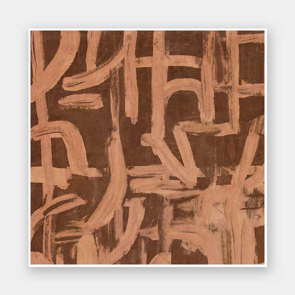 Wall art from the Tim Neve collection by Urban Road, featuring bold layered patterns in brown, tan, and cream tones.