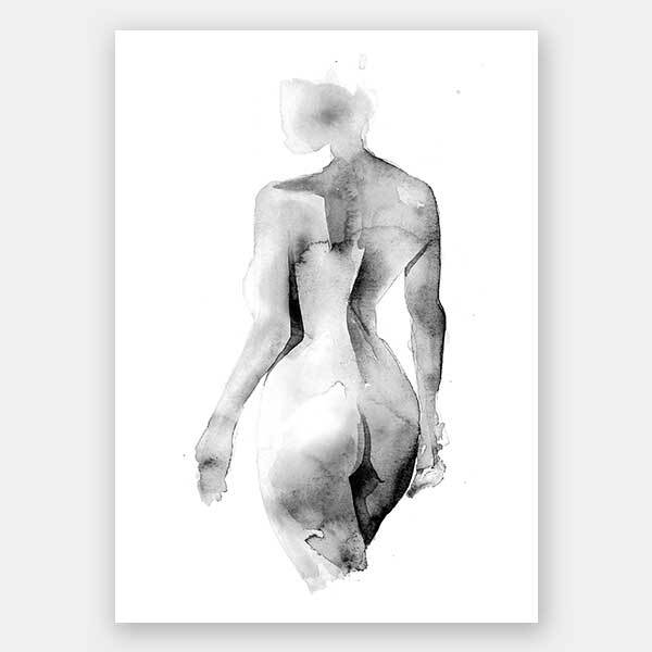 Flawless Female Charcoal I Unframed Art Print