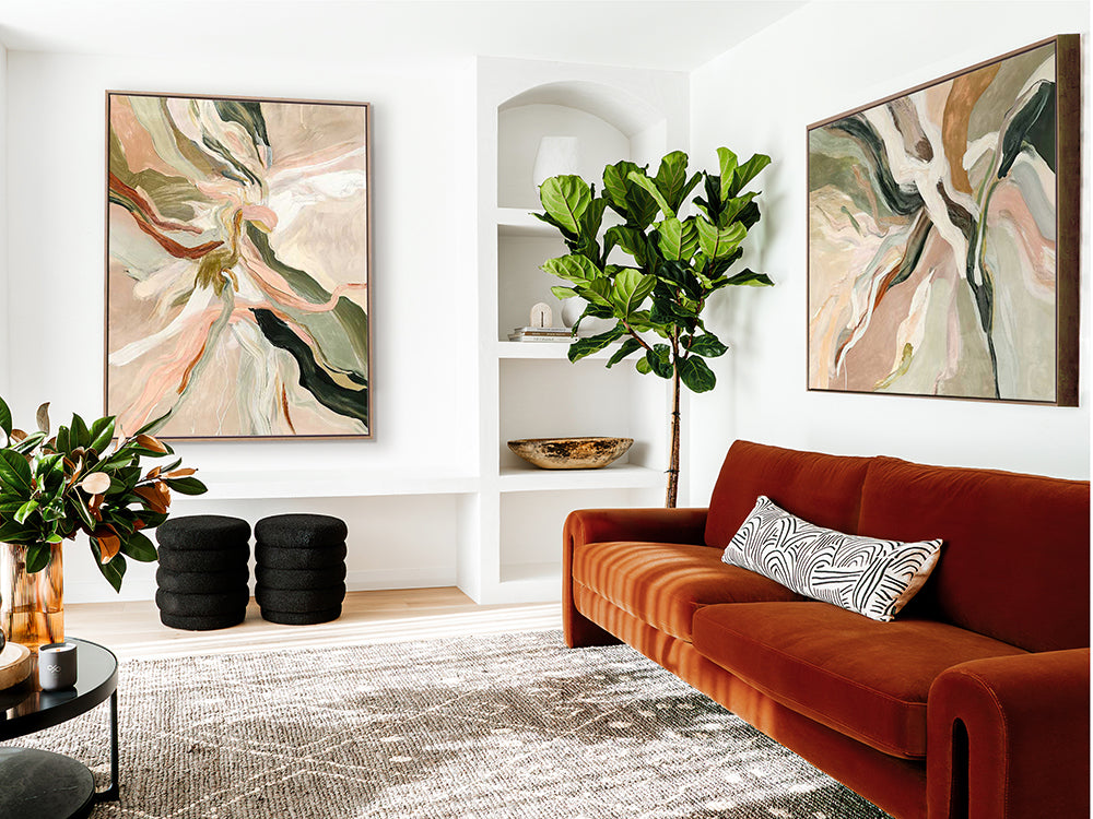 Warm Memories II - Oak Box Frame Canvas - 90x120 - Dual Strung