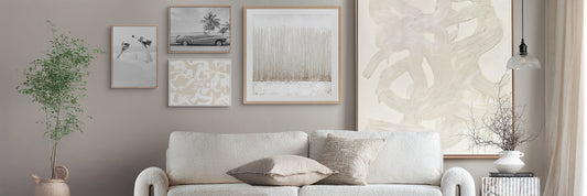 How to Style Wall Art with the Cloud Dancer Colour Trend in the Living Room