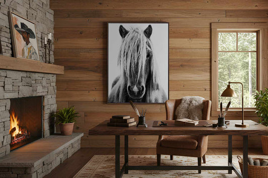 Cowboy and Horse-Inspired Wall Art for Rustic Interior Projects