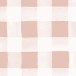 Wallpaper Colour: Gingham Coral with White Stripes