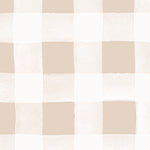 Wallpaper Colour: Gingham Tan with White Stripes